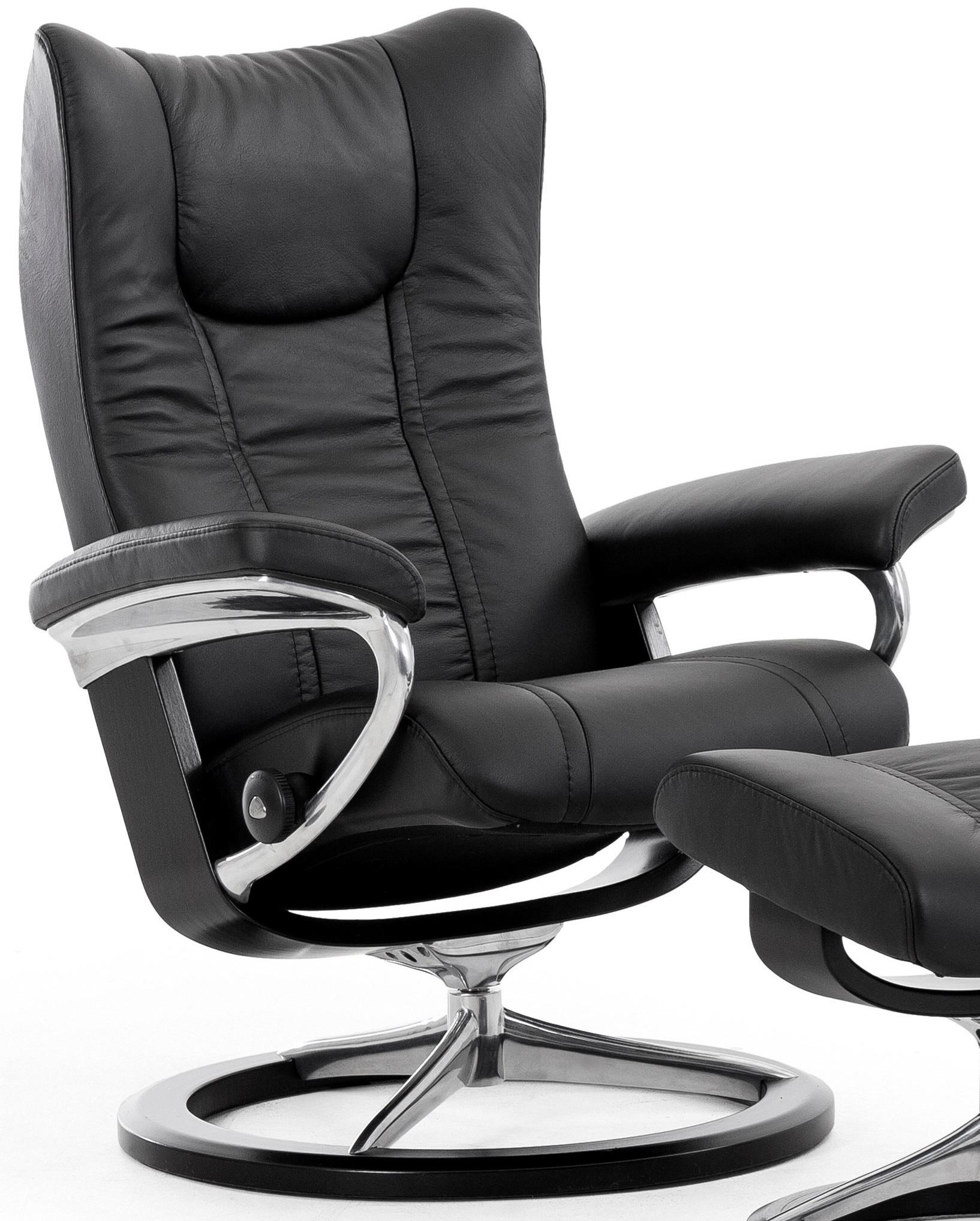 Stressless Wing Large Reclining Chair with Signature Base